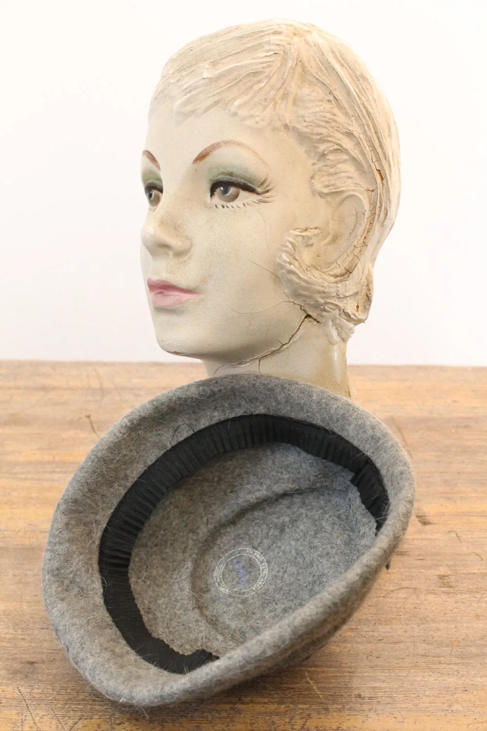 1940s mohair hat braided trim | new fall