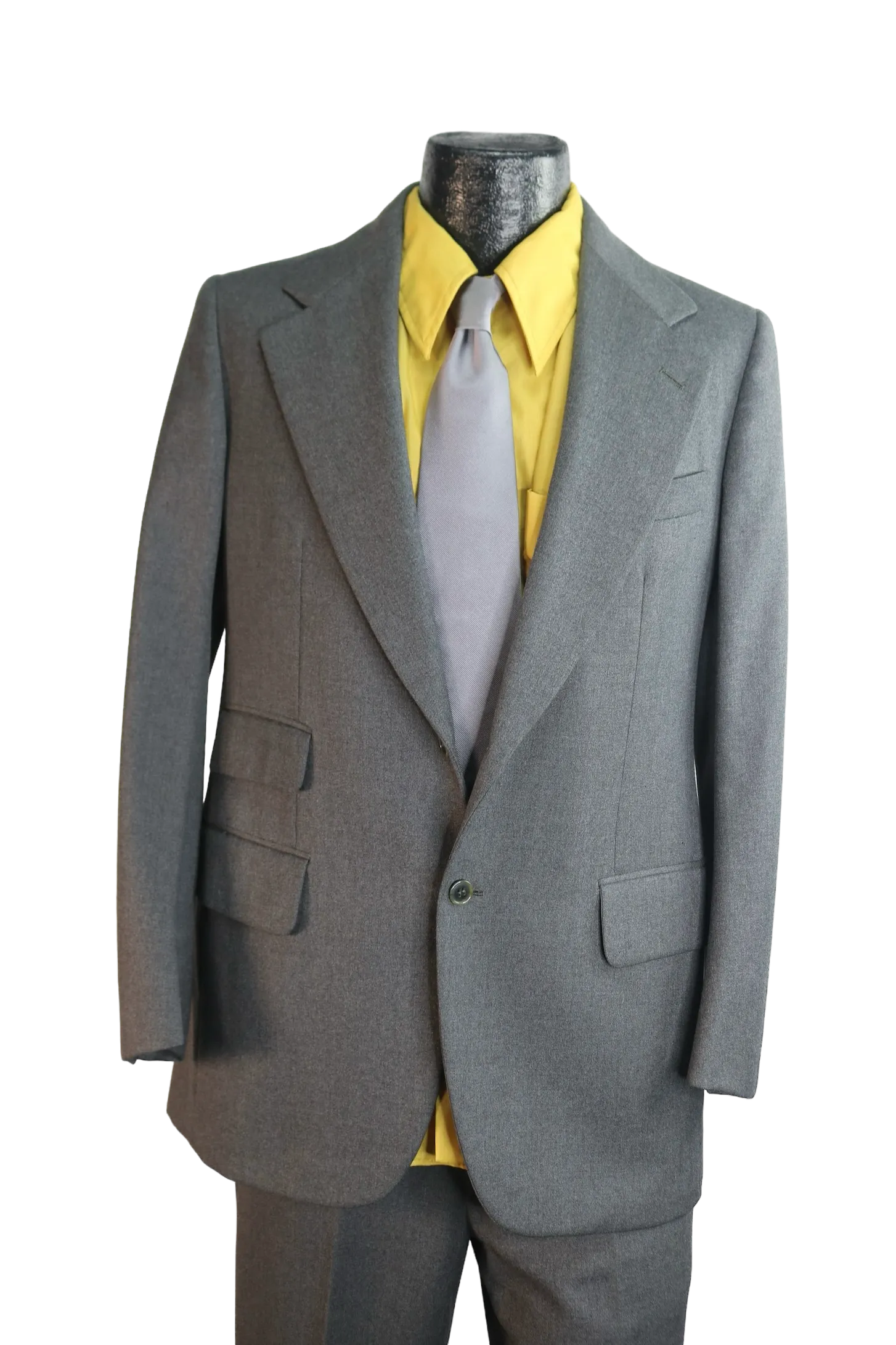 70s Brioni Charcoal Gray Suit    w34