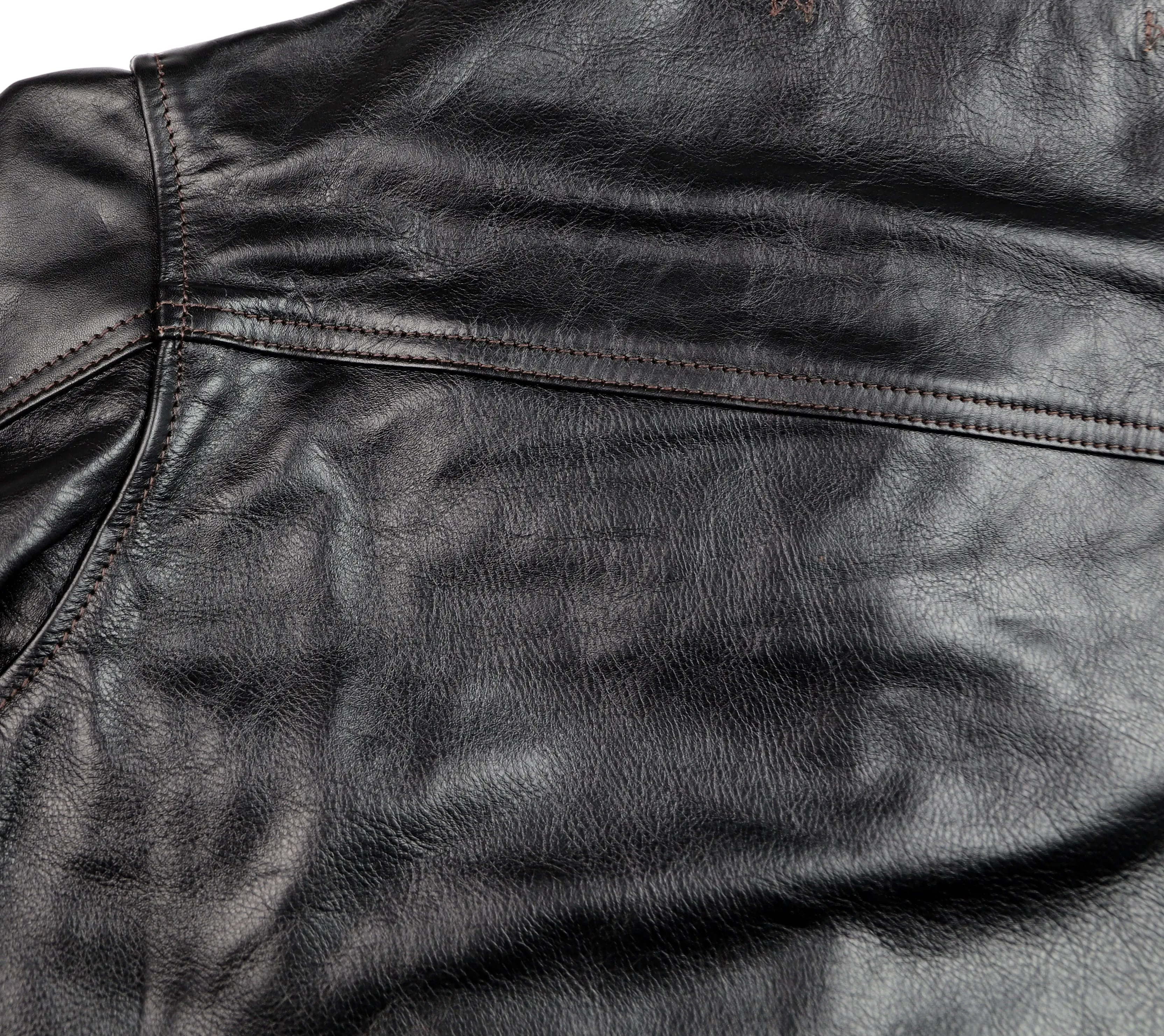 Aero A-1 Military Flight Jacket, size 44, Blackened Brown Vicenza Horsehide