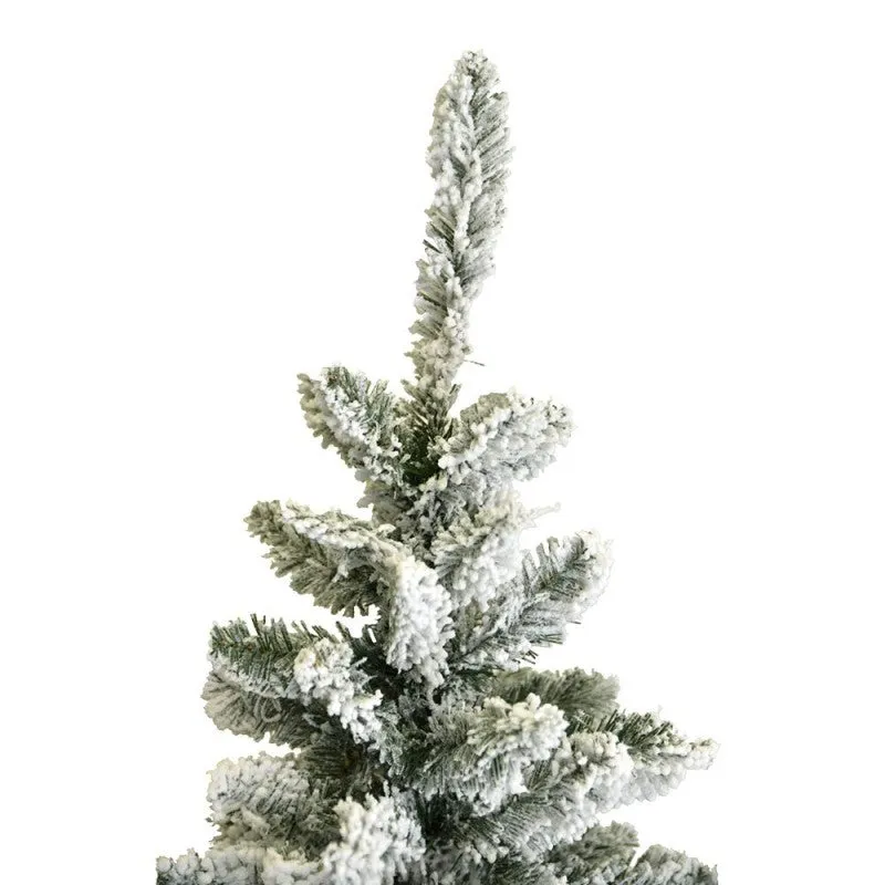 Albero di natale Innevato "Dimitri Slim" in PVC di Altissima Qualità   Flock