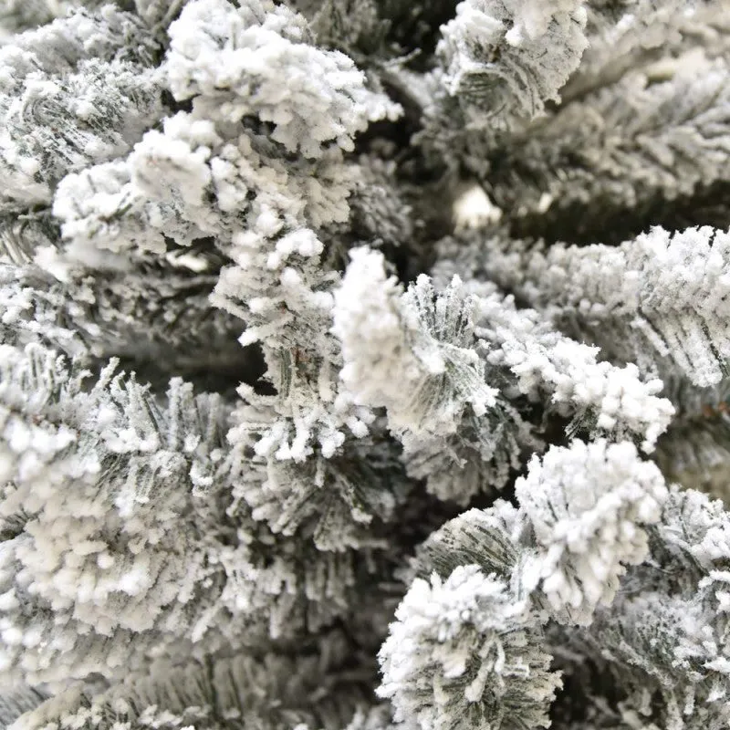 Albero di natale Innevato "Dimitri Slim" in PVC di Altissima Qualità   Flock