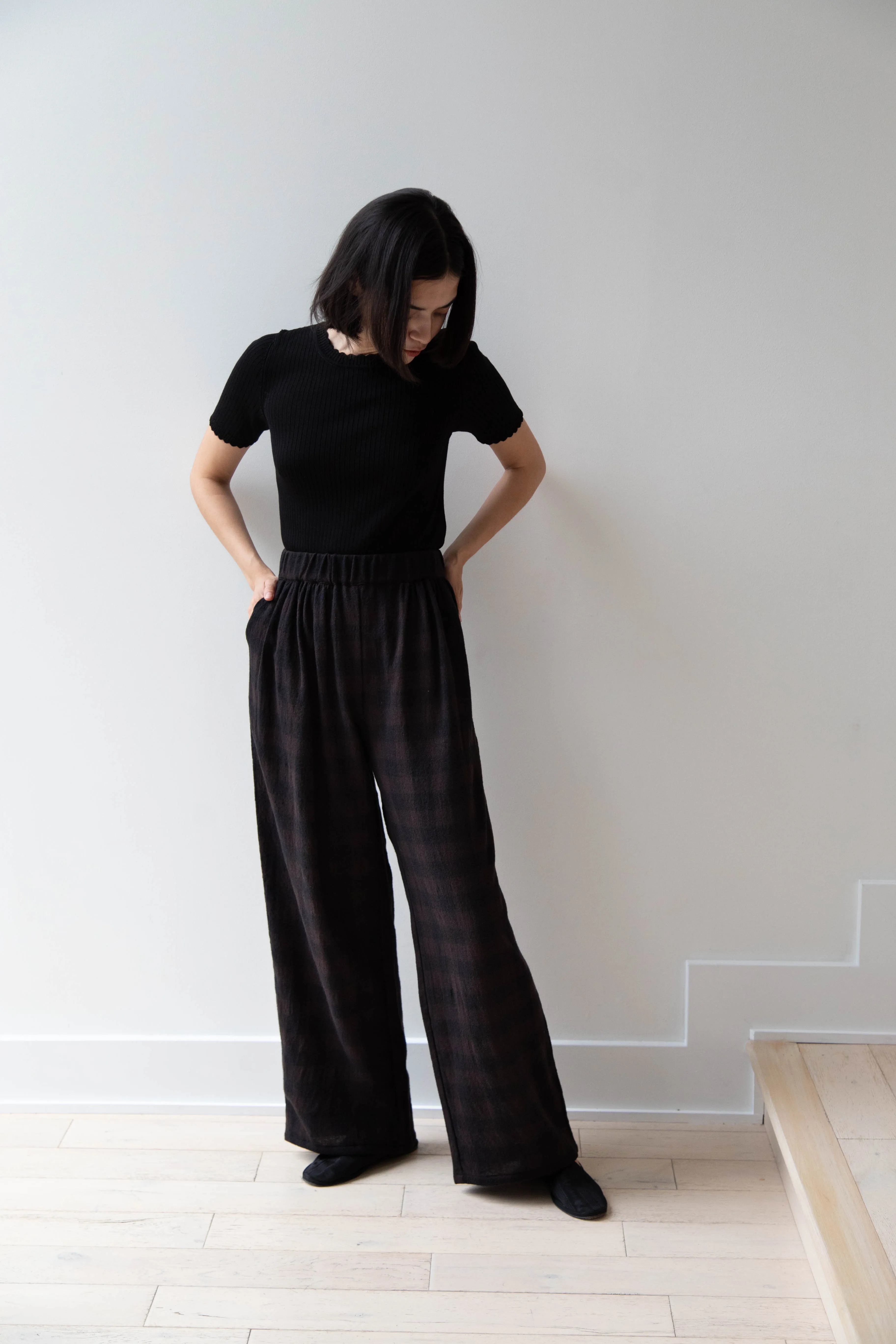 Apuntob | Long Trousers in Checked Wool