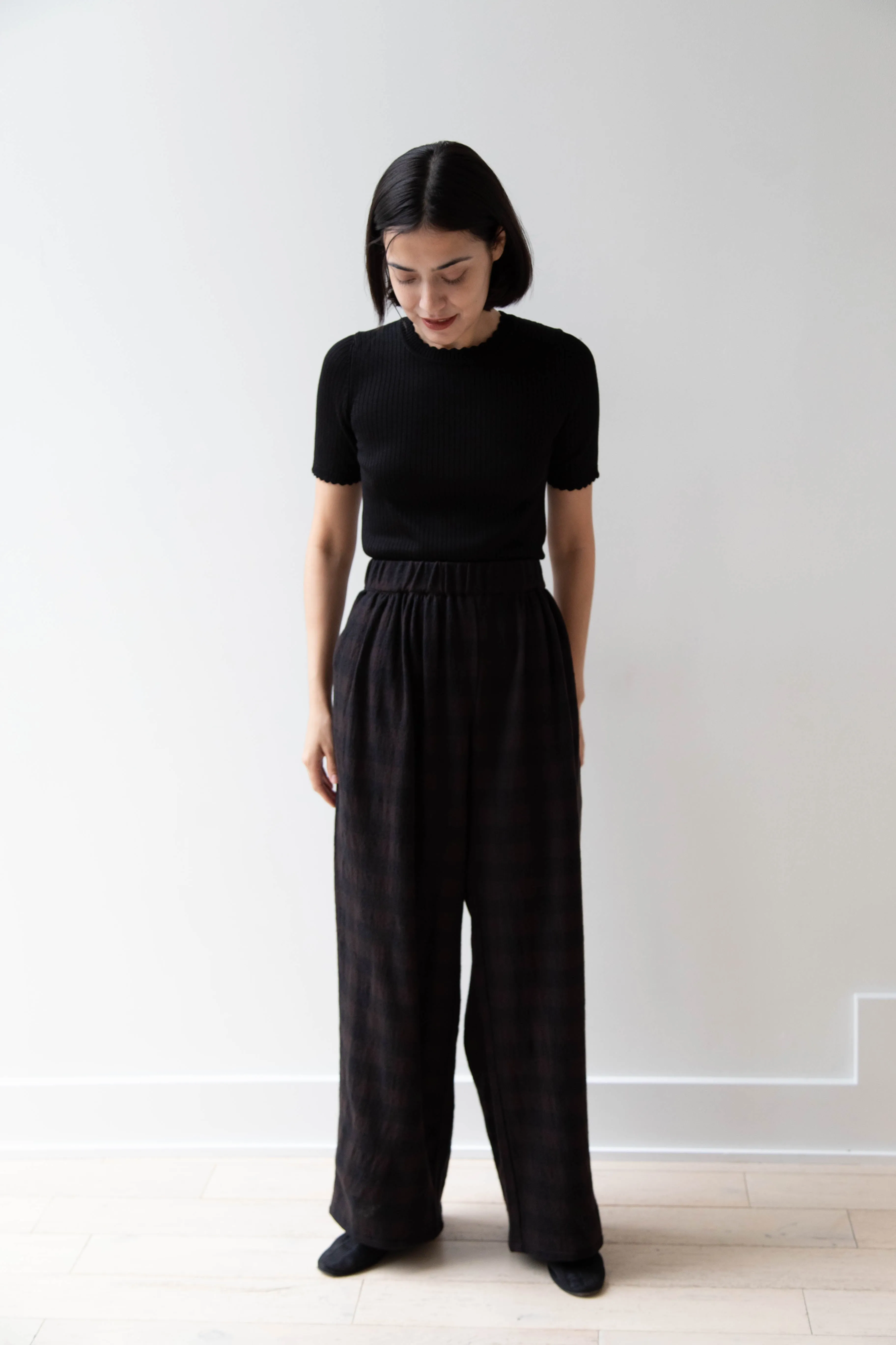 Apuntob | Long Trousers in Checked Wool