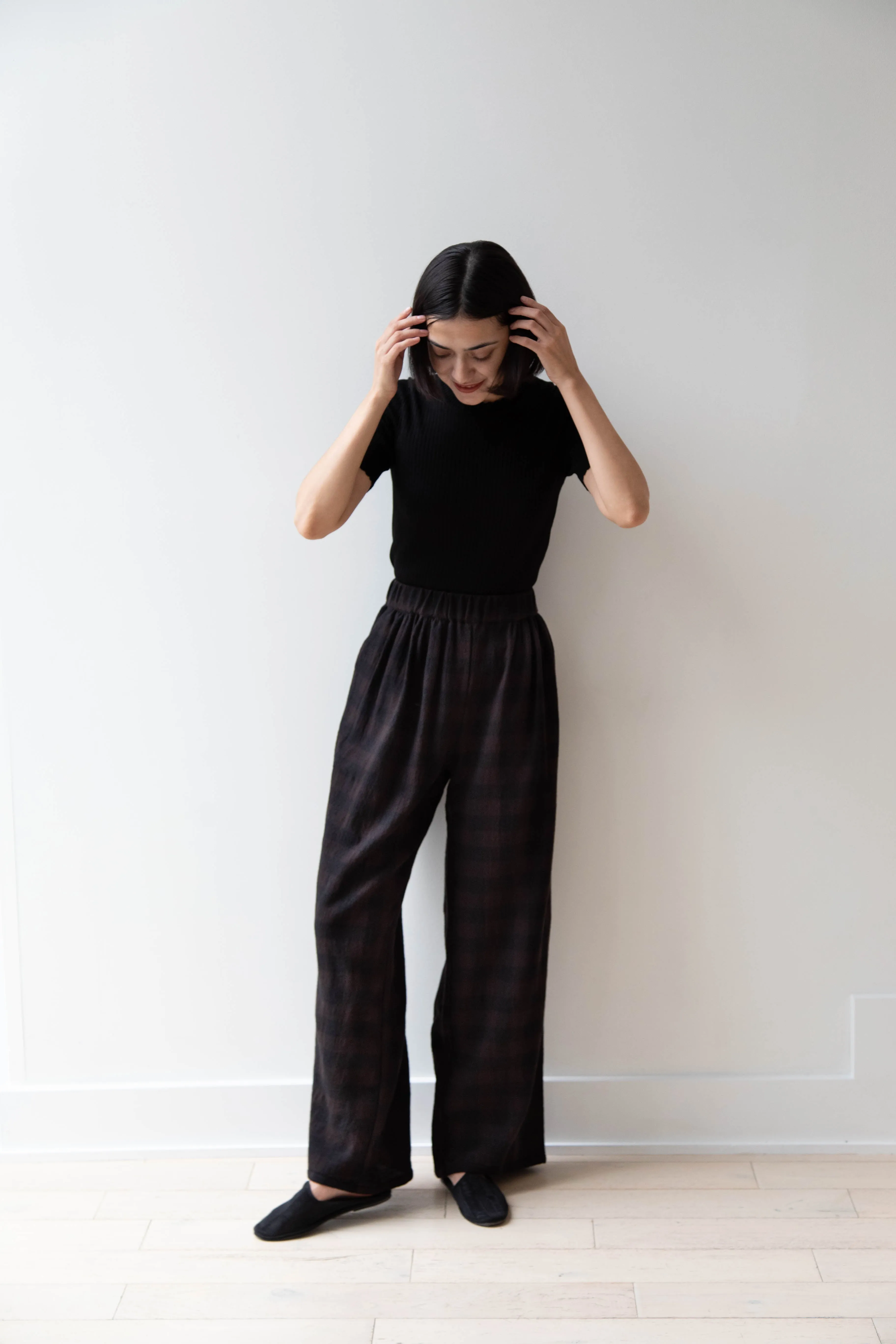 Apuntob | Long Trousers in Checked Wool
