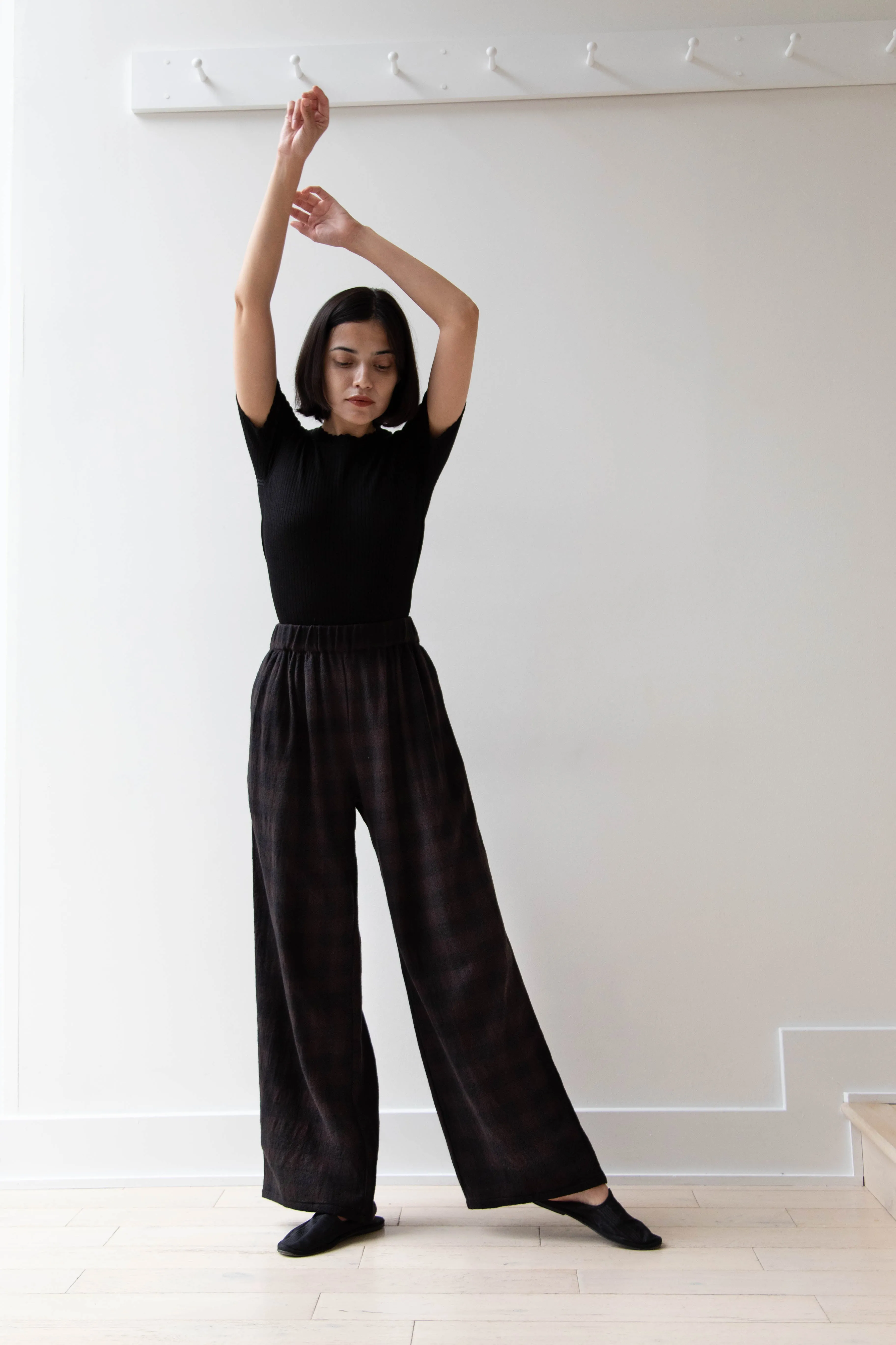 Apuntob | Long Trousers in Checked Wool
