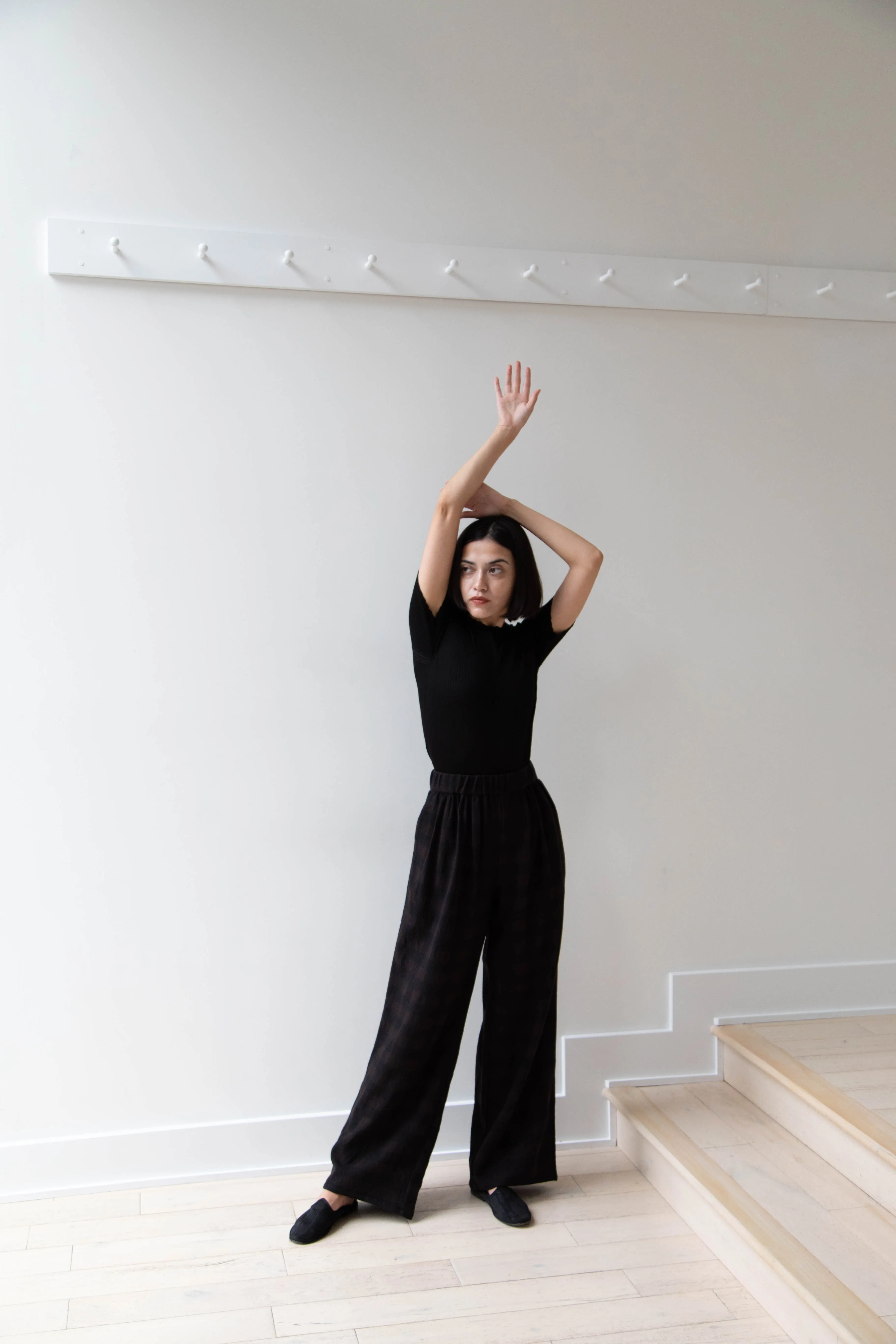 Apuntob | Long Trousers in Checked Wool