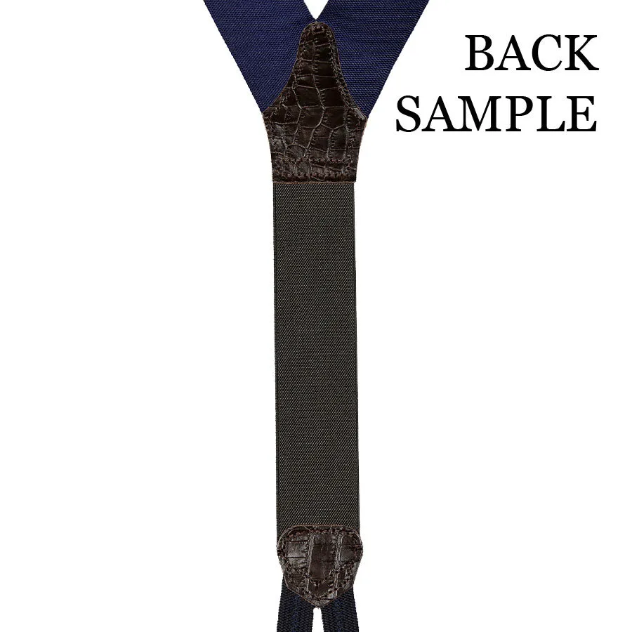 Barathea Braces - Red / Navy