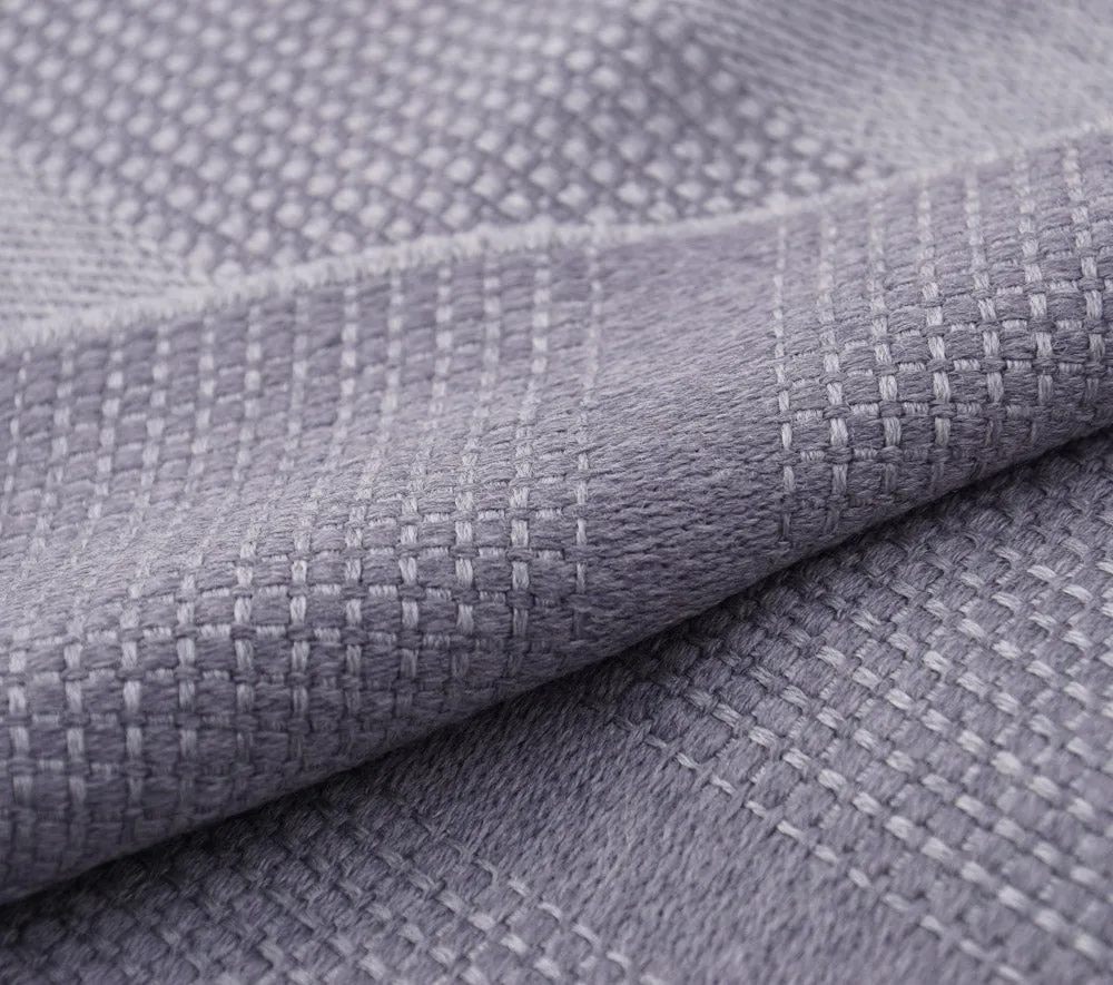 Battisti Gray Birdseye Wool Throw Blanket