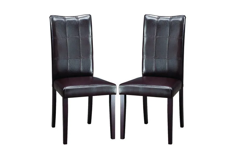 Baxton Studio Eden Dark Brown Dining Chair in Set of 2