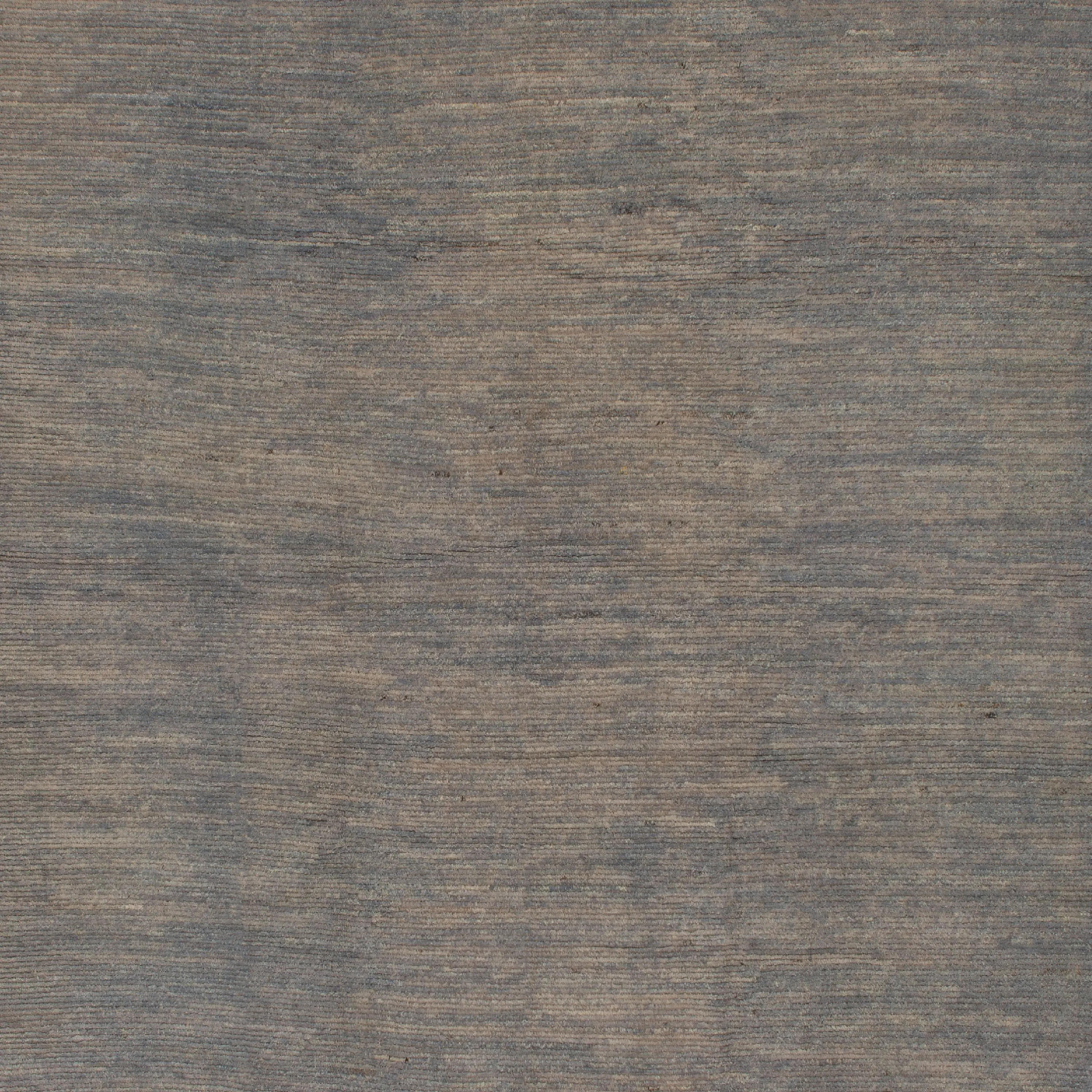 Blue Zameen Solid Modern Wool Rug - 9'6" x 11'10"