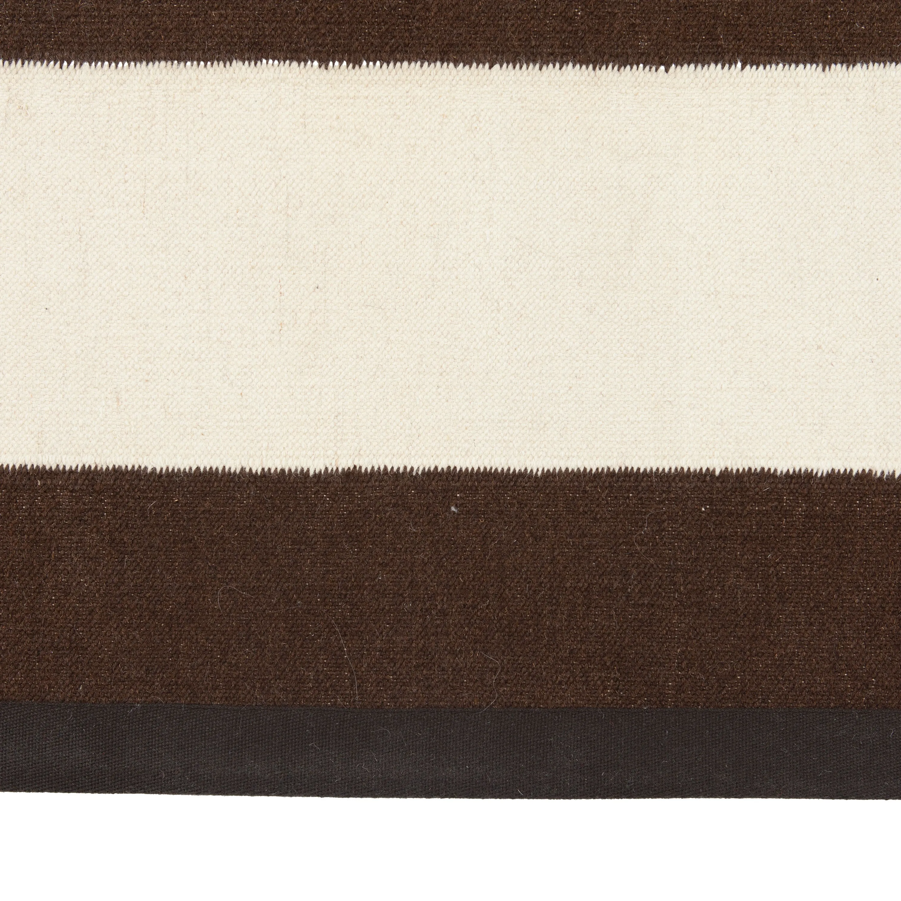 Brown & Ivory Flatweave Wool Rug - 10'3" X 15'9"