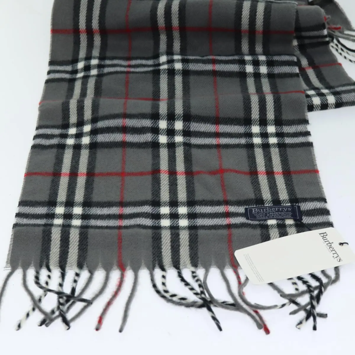 BURBERRYSs Nova Check Scarf Wool Gray  am6330