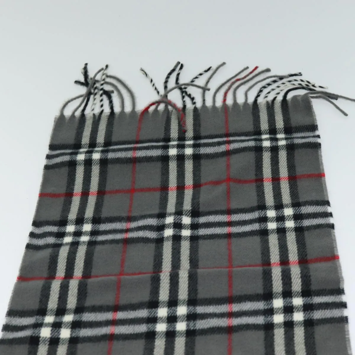 BURBERRYSs Nova Check Scarf Wool Gray  am6330