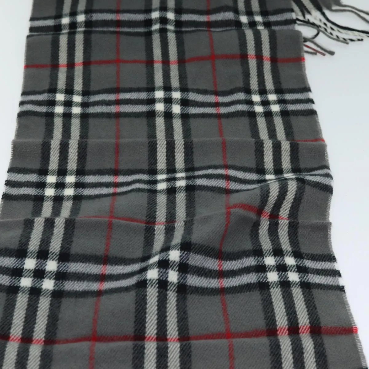 BURBERRYSs Nova Check Scarf Wool Gray  am6330