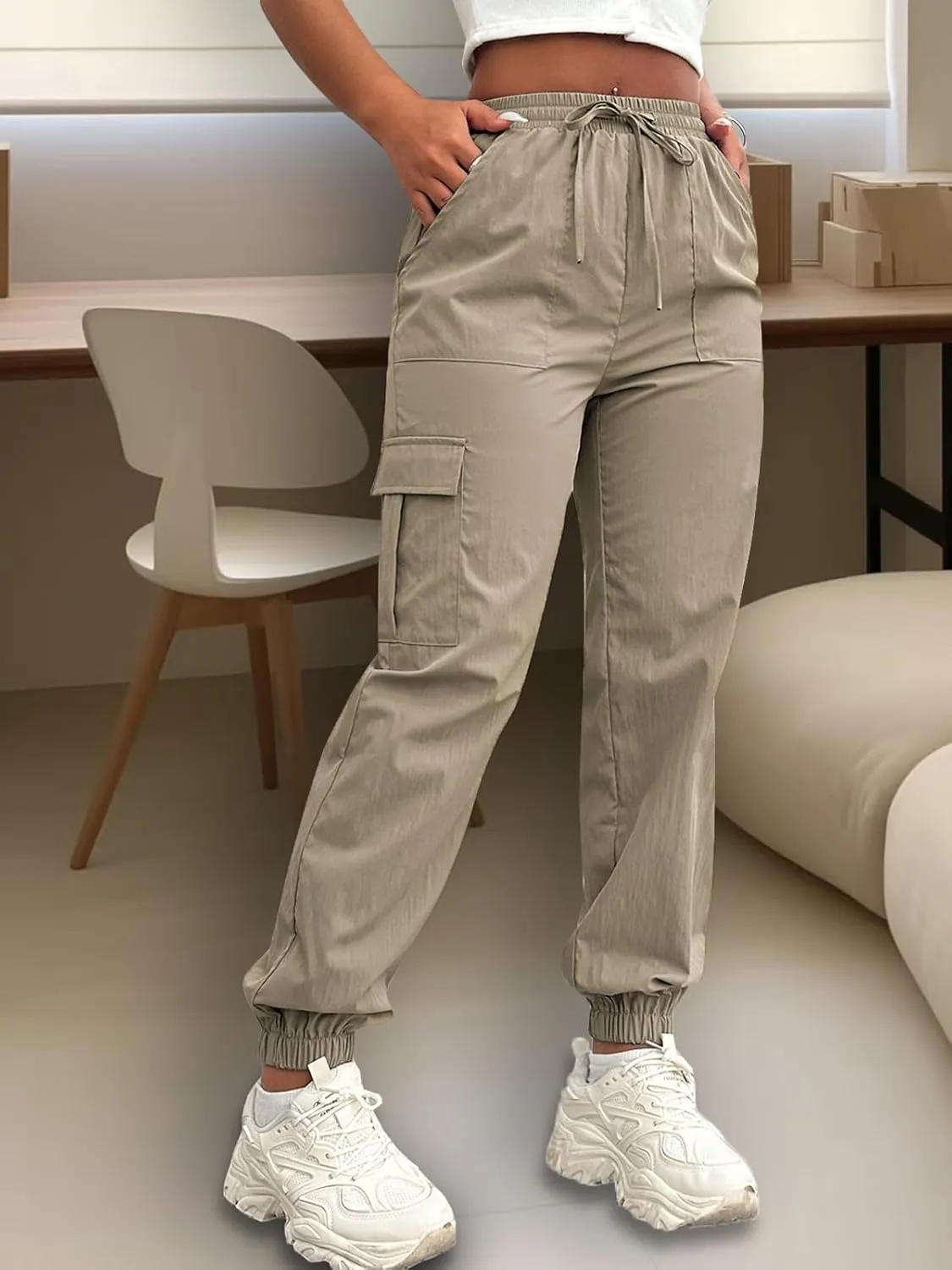 Cargo Pants Women Lightweight Joggers Quick Dry Summer Hiking Pants with Pockets