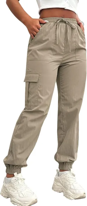 Cargo Pants Women Lightweight Joggers Quick Dry Summer Hiking Pants with Pockets