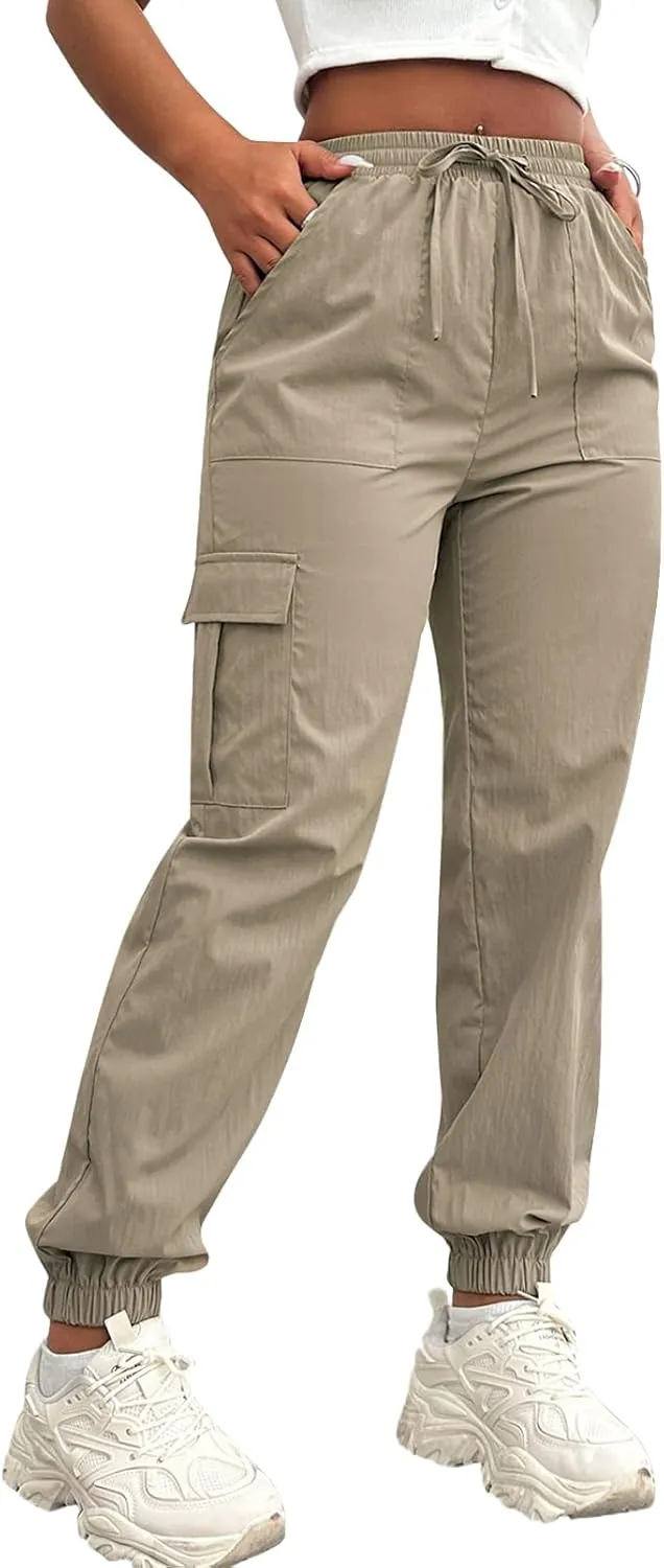 Cargo Pants Women Lightweight Joggers Quick Dry Summer Hiking Pants with Pockets