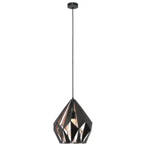 Carlton Black/Copper Medium Prism Cut Pendant Carlton Black/Copper Medium Prism Cut Pendant