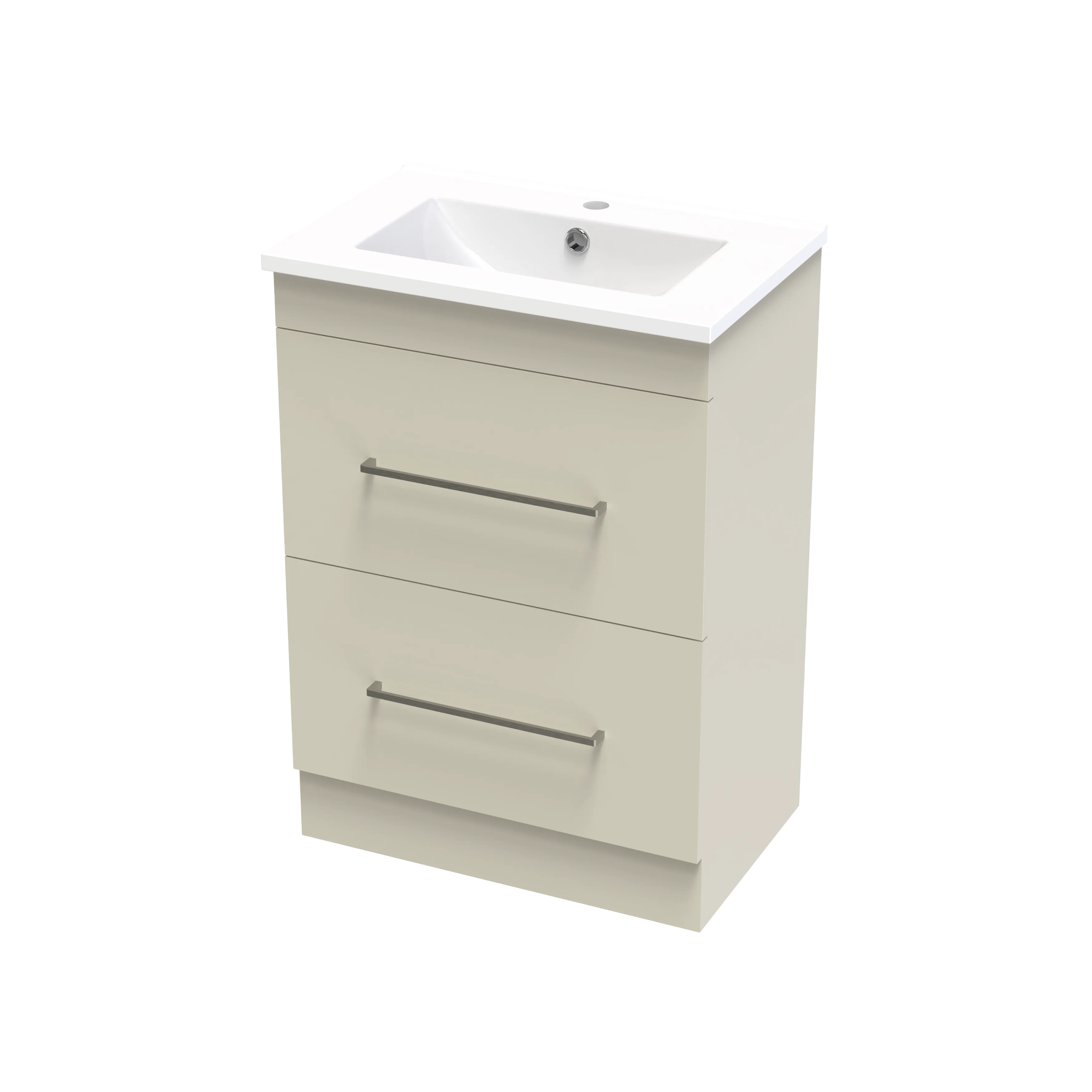 Cashmere Slim 600 Double Drawer Floor Vanity