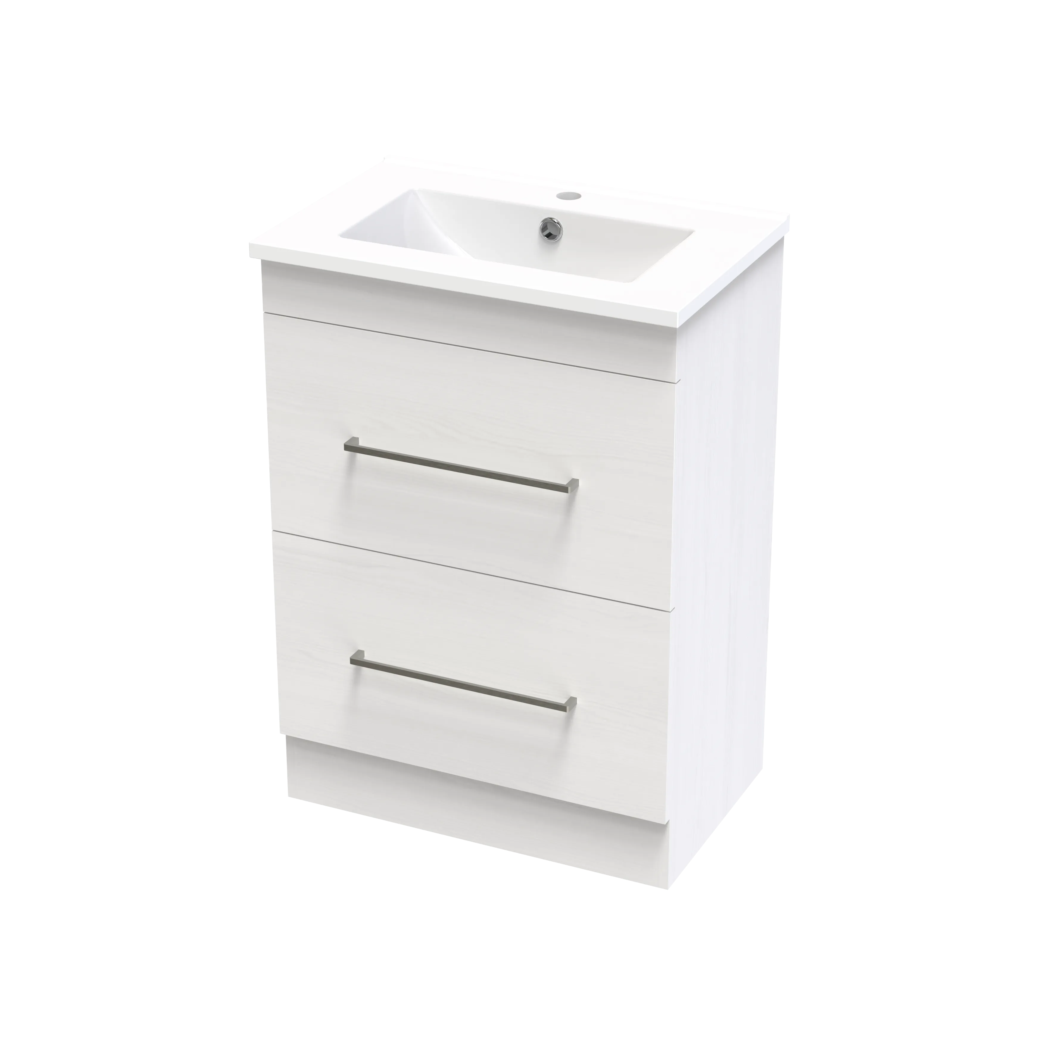 Cashmere Slim 600 Double Drawer Floor Vanity