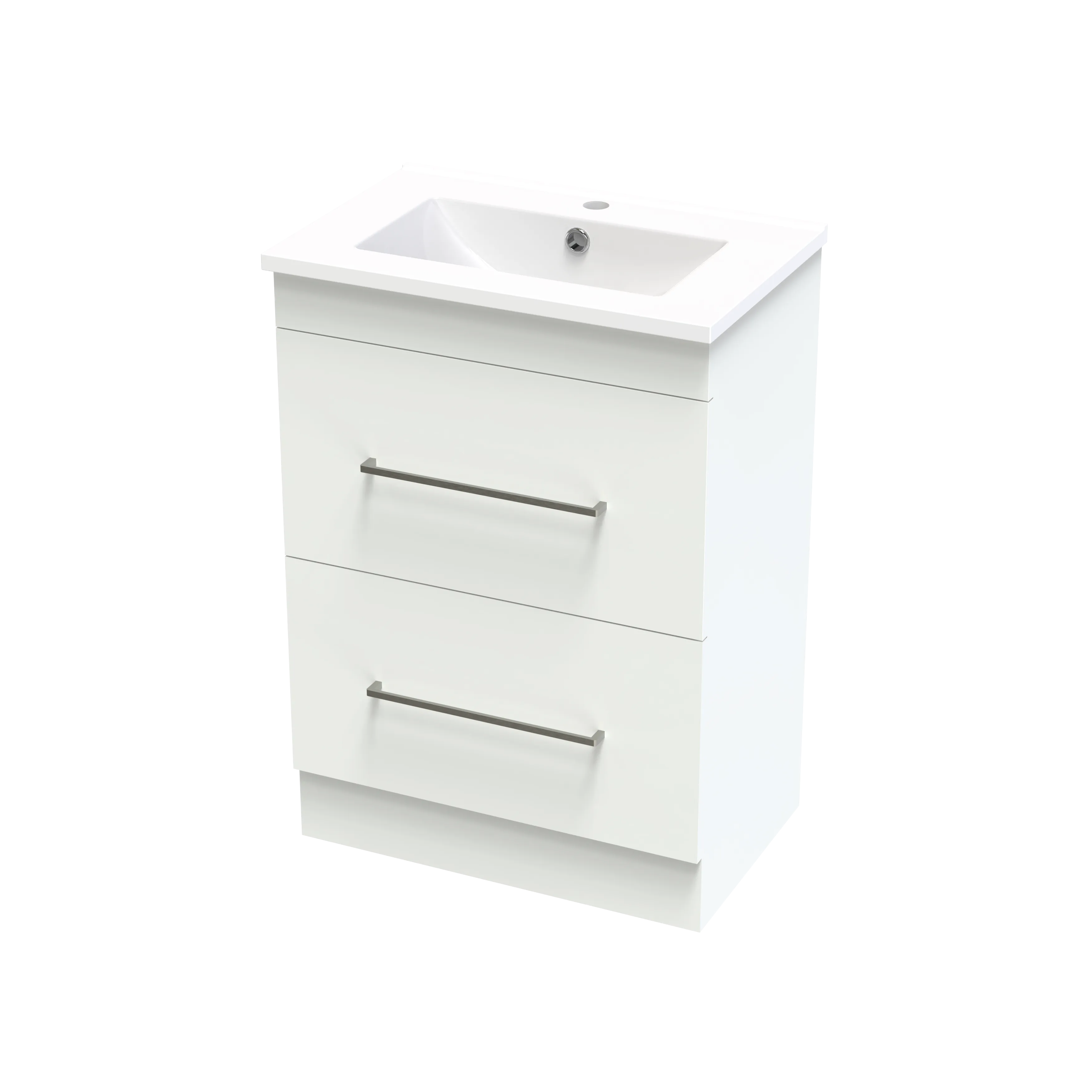 Cashmere Slim 600 Double Drawer Floor Vanity