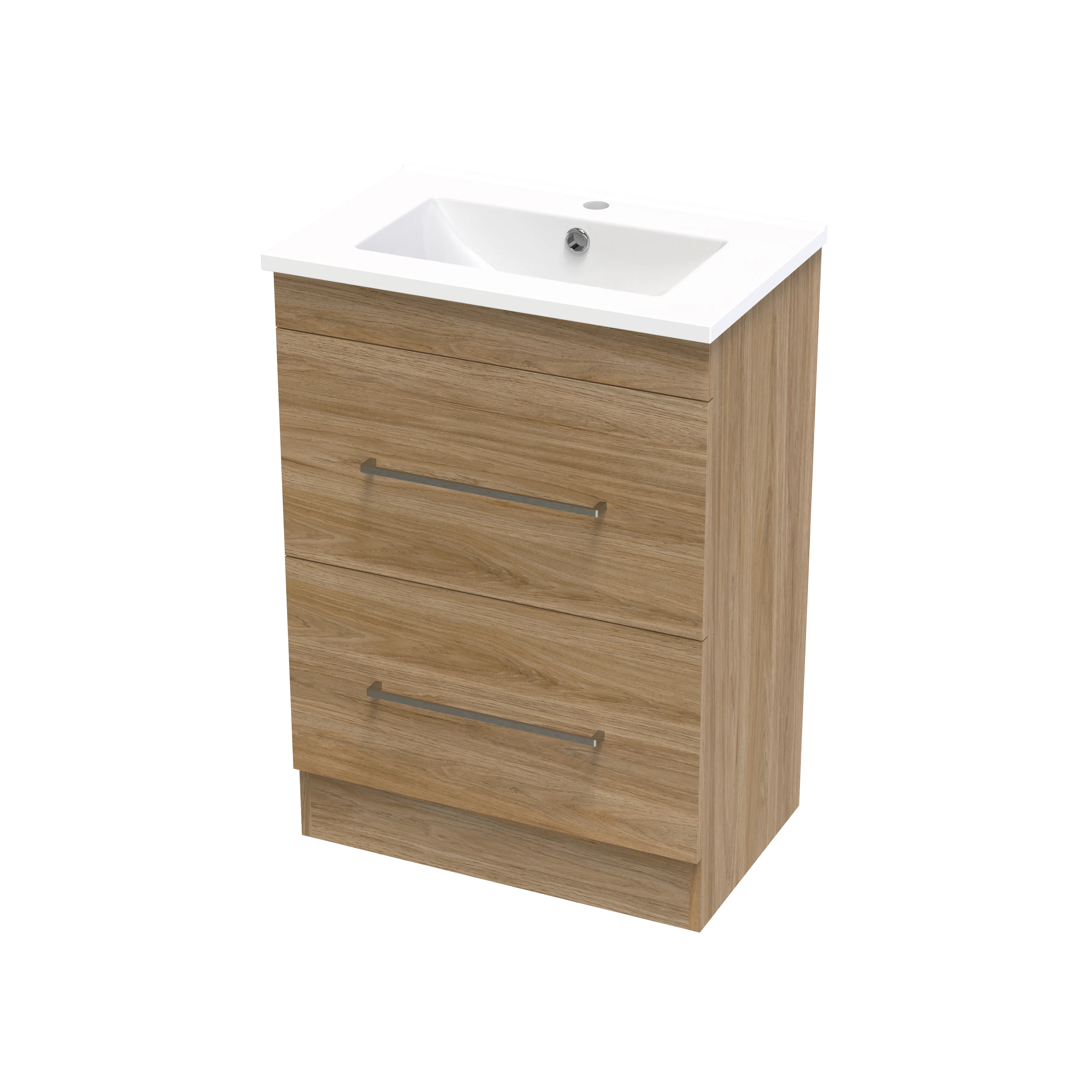 Cashmere Slim 600 Double Drawer Floor Vanity