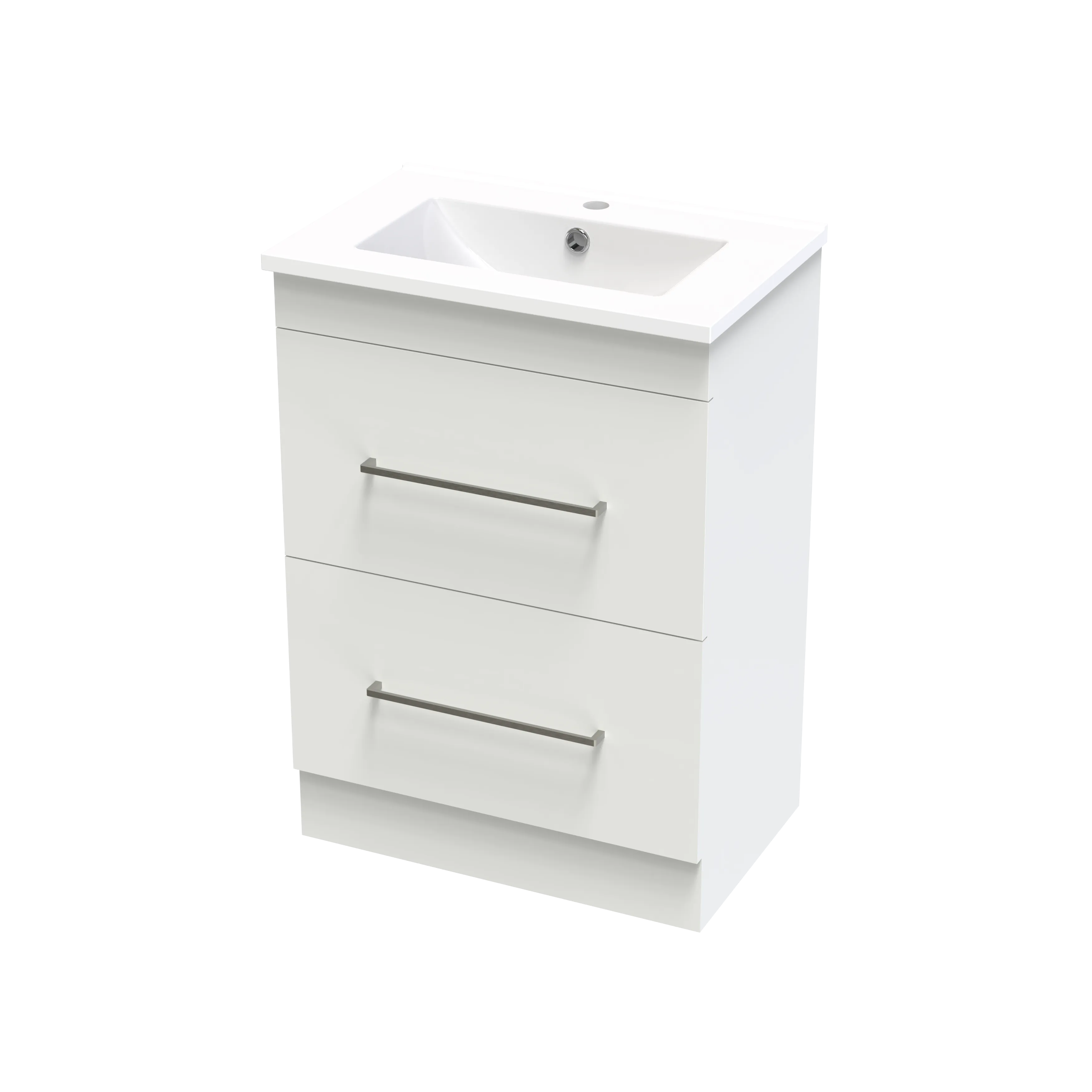 Cashmere Slim 600 Double Drawer Floor Vanity