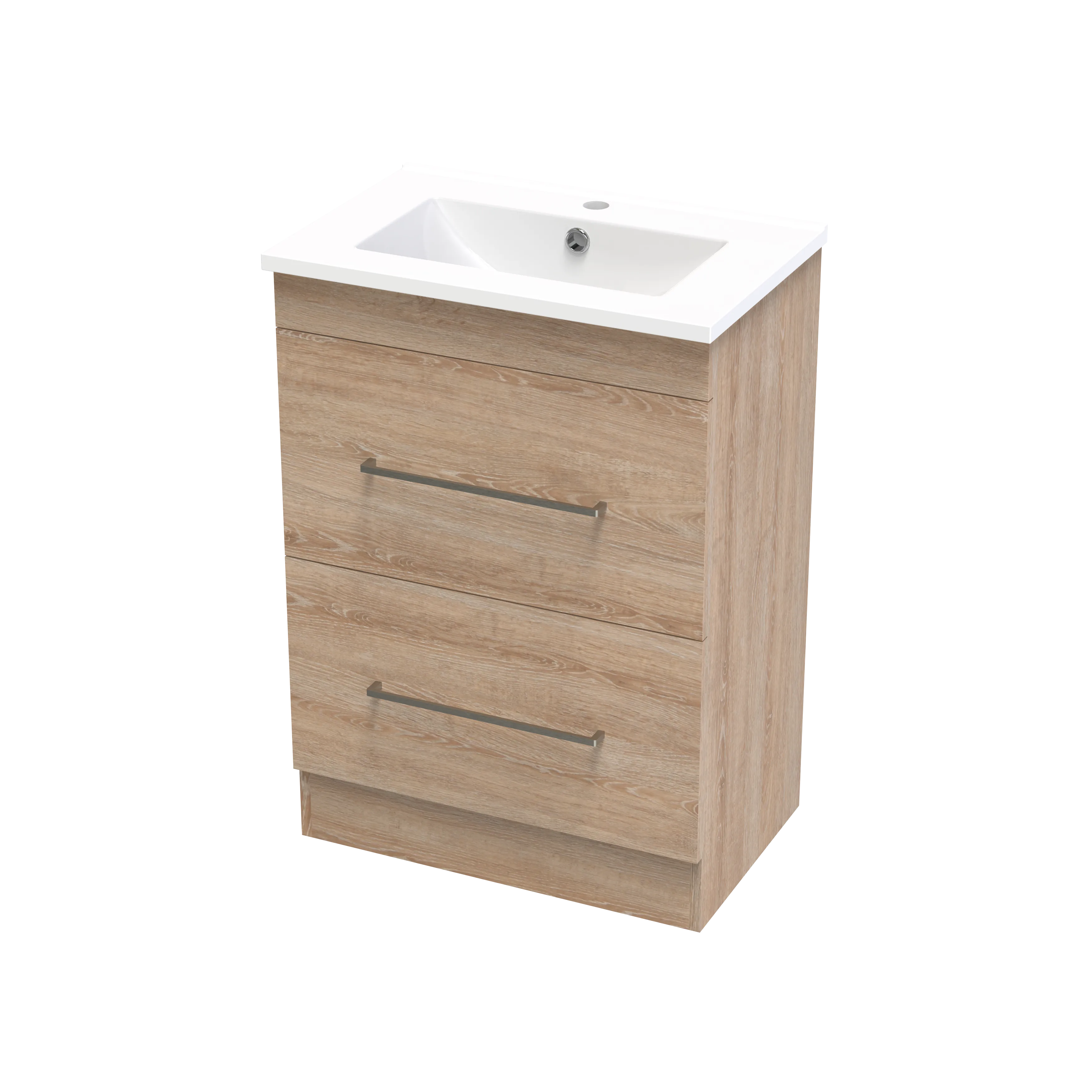 Cashmere Slim 600 Double Drawer Floor Vanity