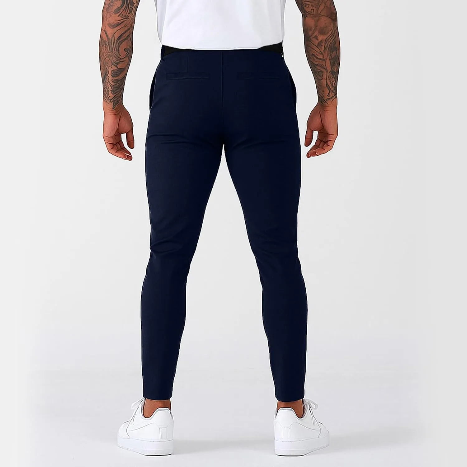 Chinos Pants Men Classic Flat Front Slim Fit Dress Pants Stretch Flex Lightweight Work Pants with Pockets Dress Slack