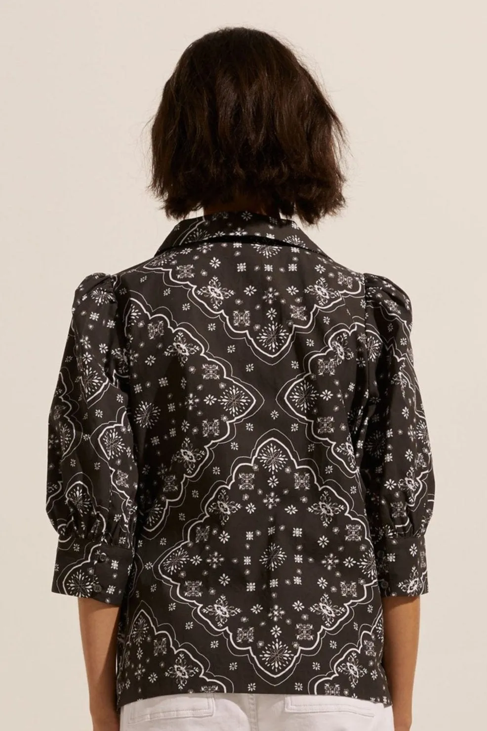 Clarity Top in Black Bandana