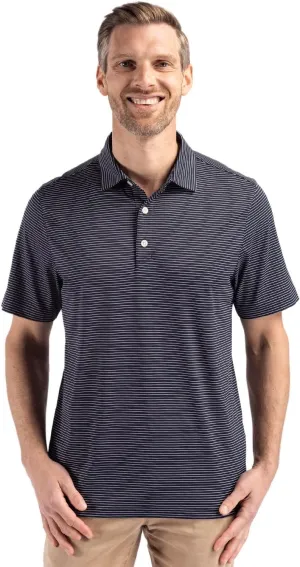 Cutter & Buck Forge Eco Fine Line Stripe Stretch Recycled Mens Polo