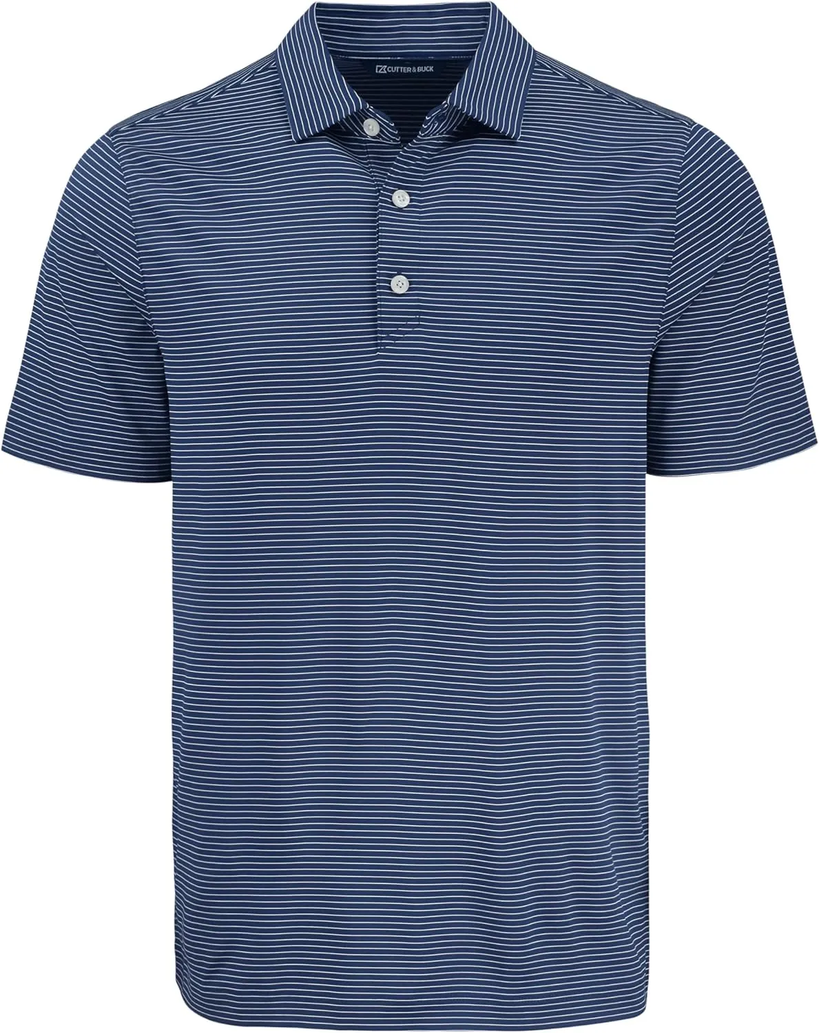 Cutter & Buck Forge Eco Fine Line Stripe Stretch Recycled Mens Polo