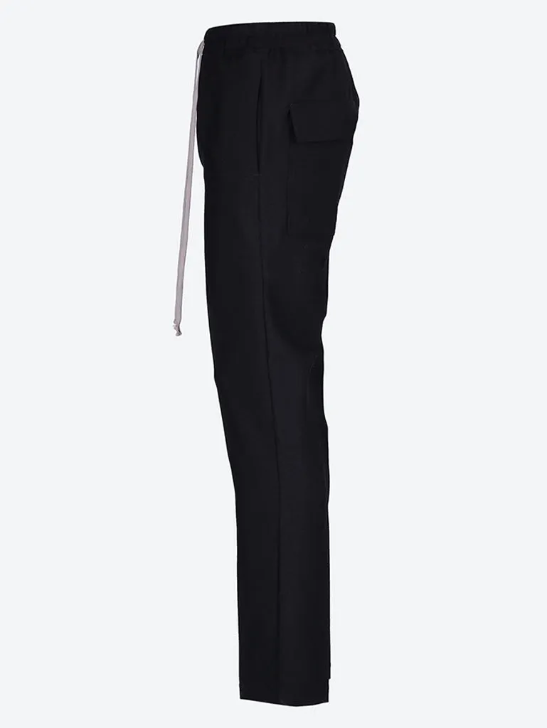 Drawstring slim long pants