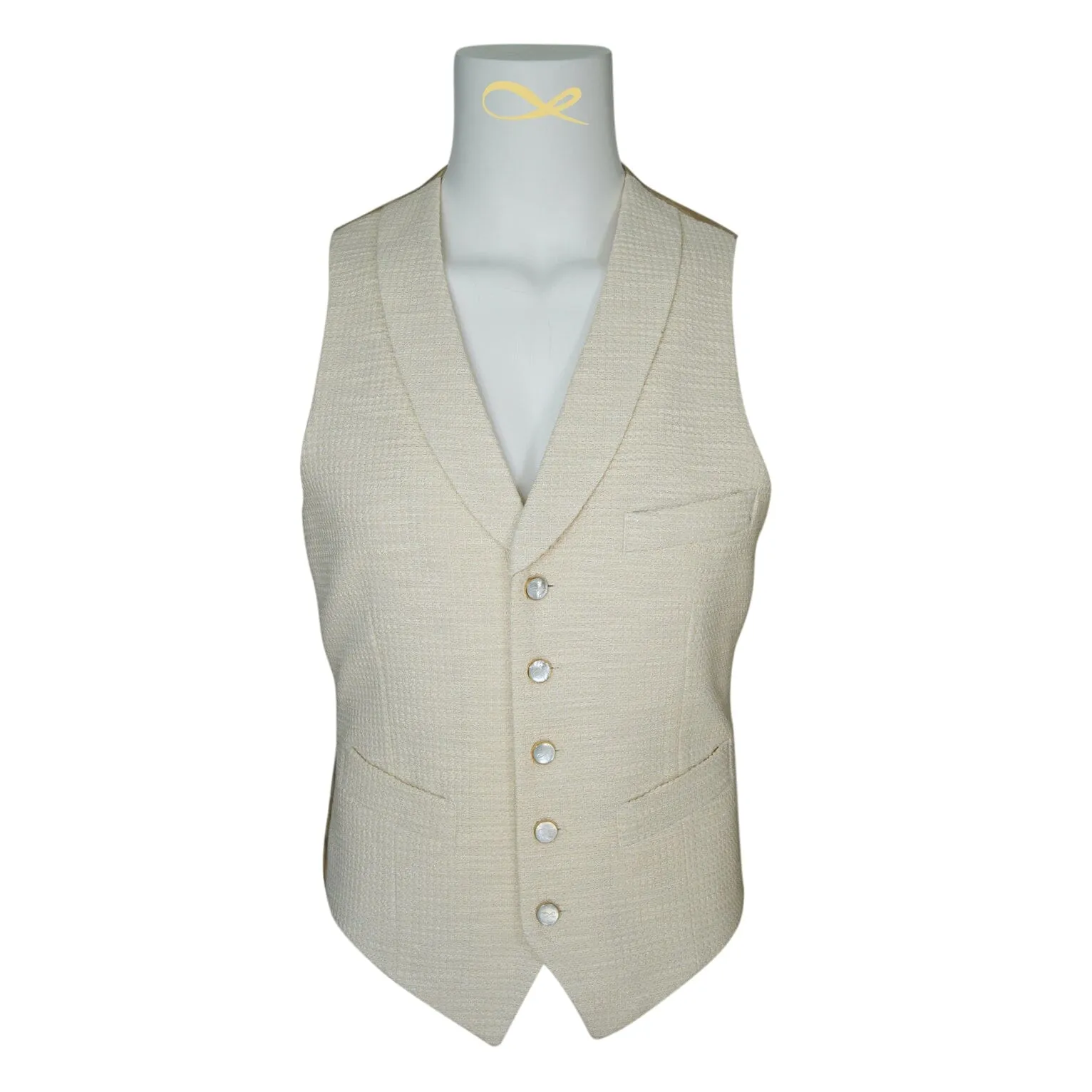 Elettro Waffle Tweed Ciottoli Waistcoat