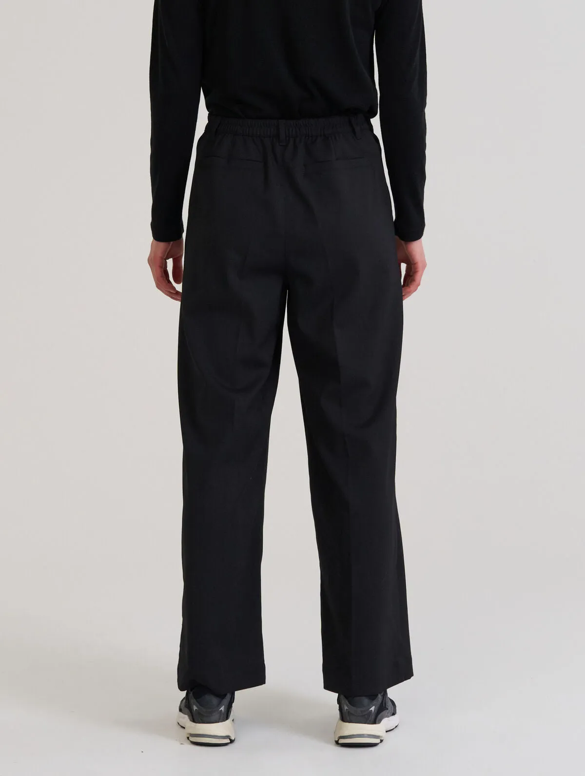 Emma Wool Blend Trousers Black