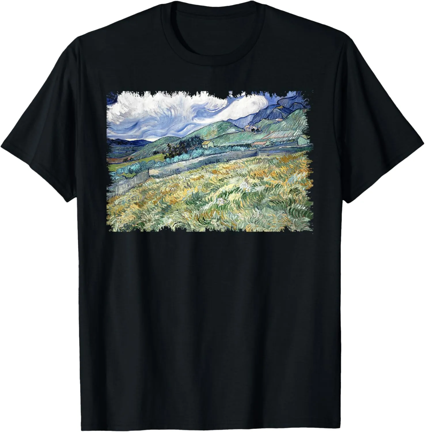 Famous Fine Art: Mountain Landscape by Vincent van Gogh T-Shirt
