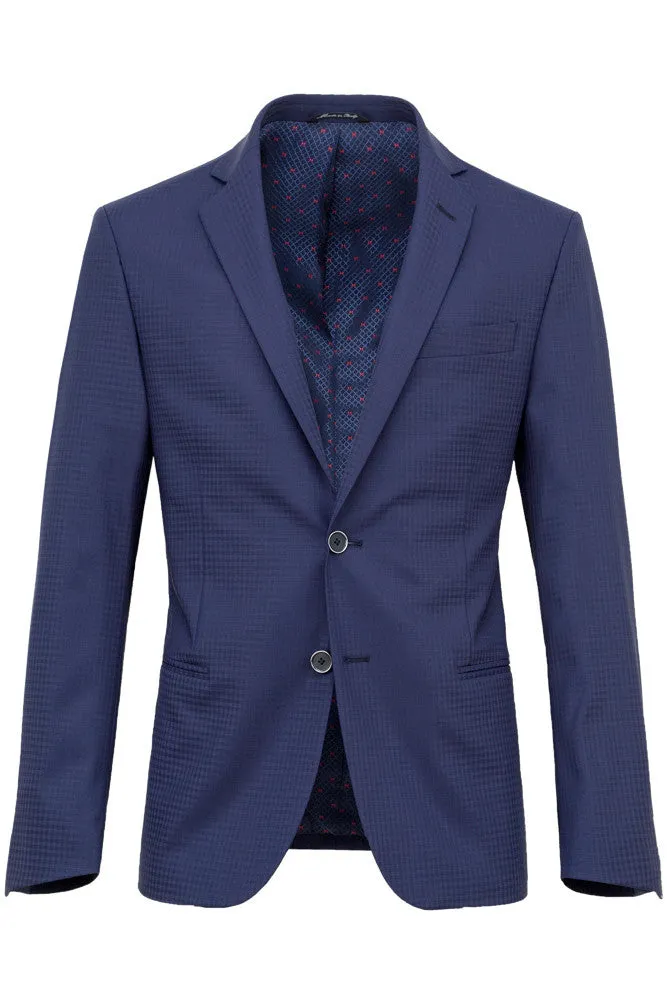 Faux-Uni Blue Stretch Wool Suit