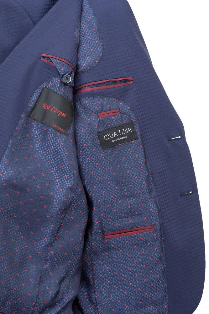 Faux-Uni Blue Stretch Wool Suit