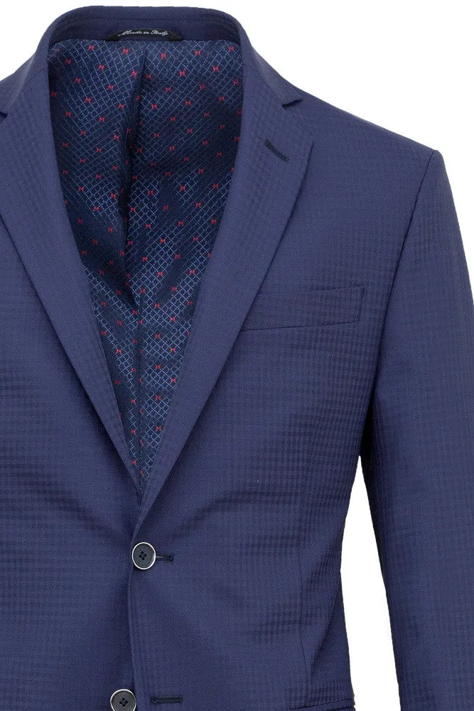 Faux-Uni Blue Stretch Wool Suit