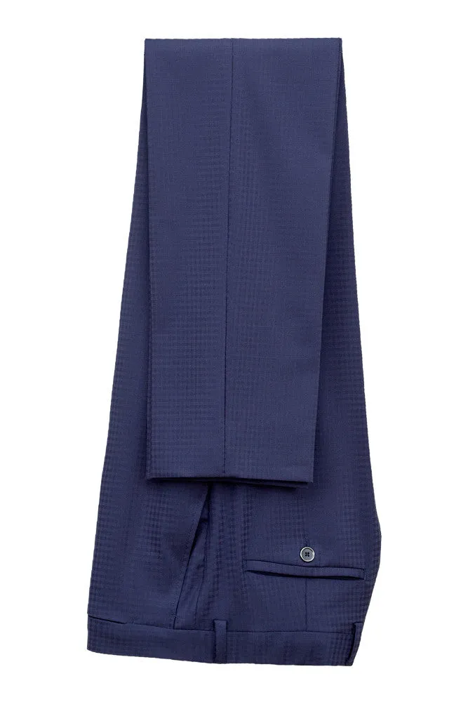 Faux-Uni Blue Stretch Wool Suit