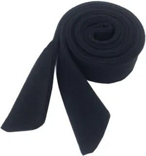 Fendawn Strive Double-Sided Coat Decorative Wide Clothes Belt Bow Tie Black