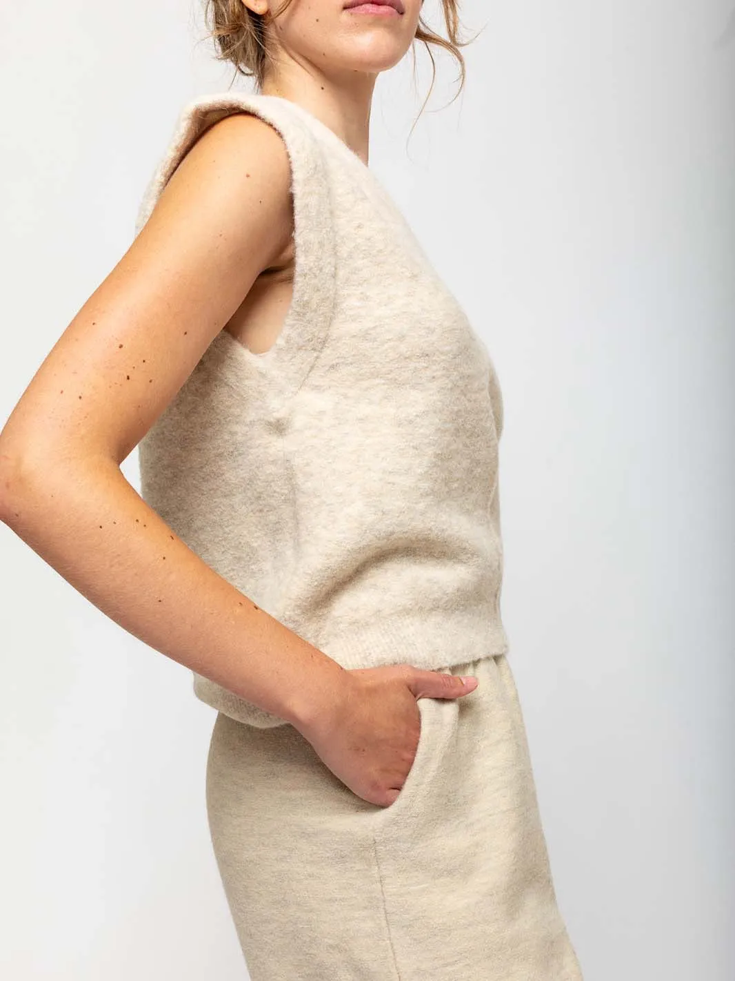 Fleece Trouser - Ecru