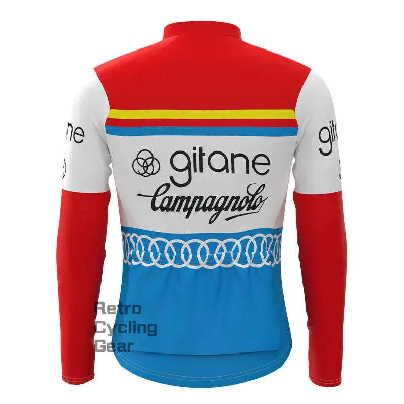 gitane Red Blue Fleece Retro Cycling Kits