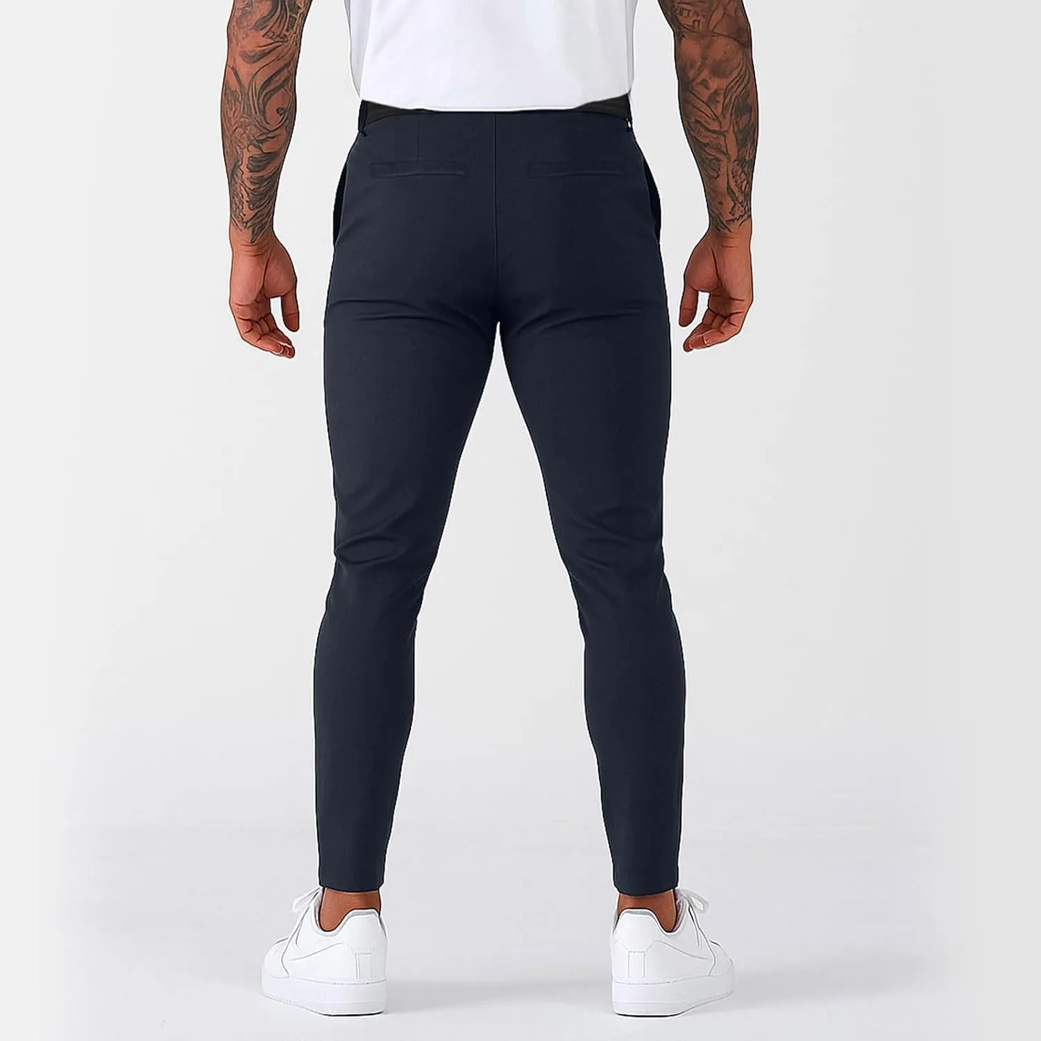 Golf Joggers Pants Men Petite Stretchy Slim Fit Dress Pants Quick Dry Elastic Waist Pull On Work Pants with Pockets