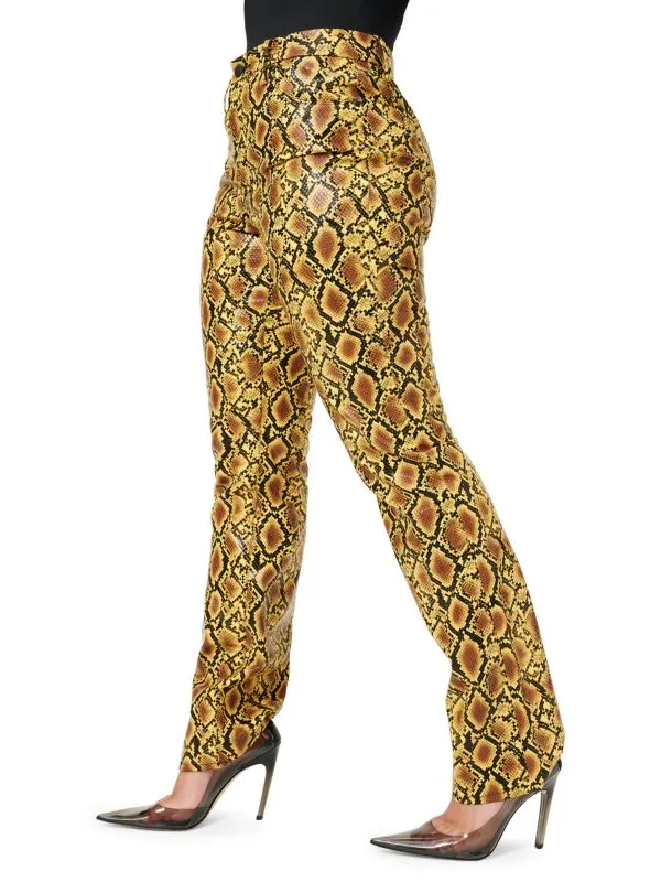 Good 90's icon faux snakeskin trousers GOOD AMERICAN Golden snake