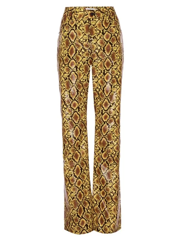 Good 90's icon faux snakeskin trousers GOOD AMERICAN Golden snake