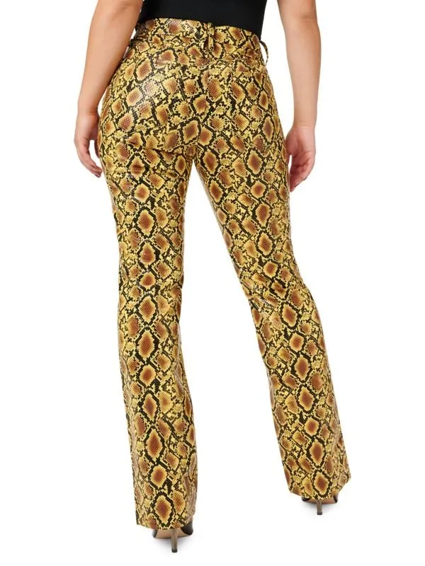 Good 90's icon faux snakeskin trousers GOOD AMERICAN Golden snake