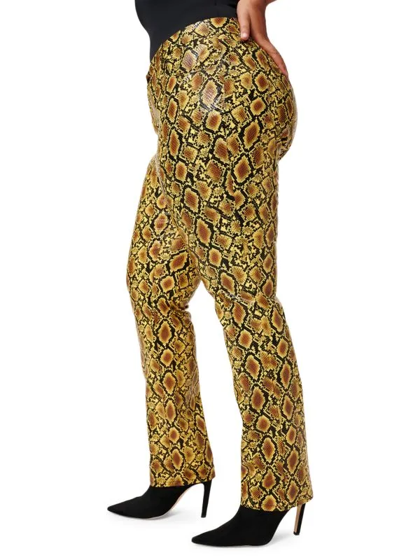 Good 90's icon faux snakeskin trousers GOOD AMERICAN Golden snake
