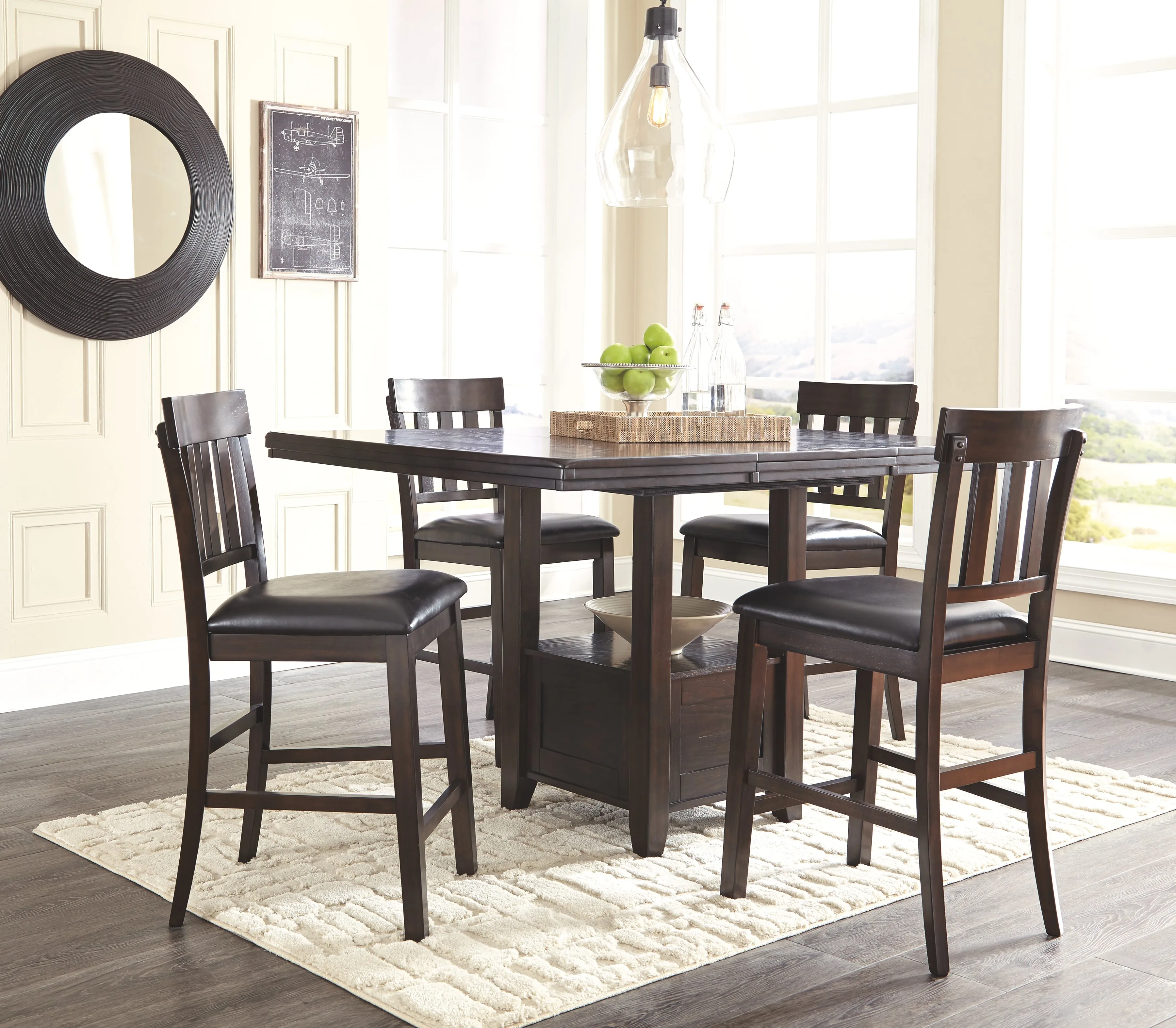 Haddigan Signature Design Counter Height 5-Piece Dining Room Set