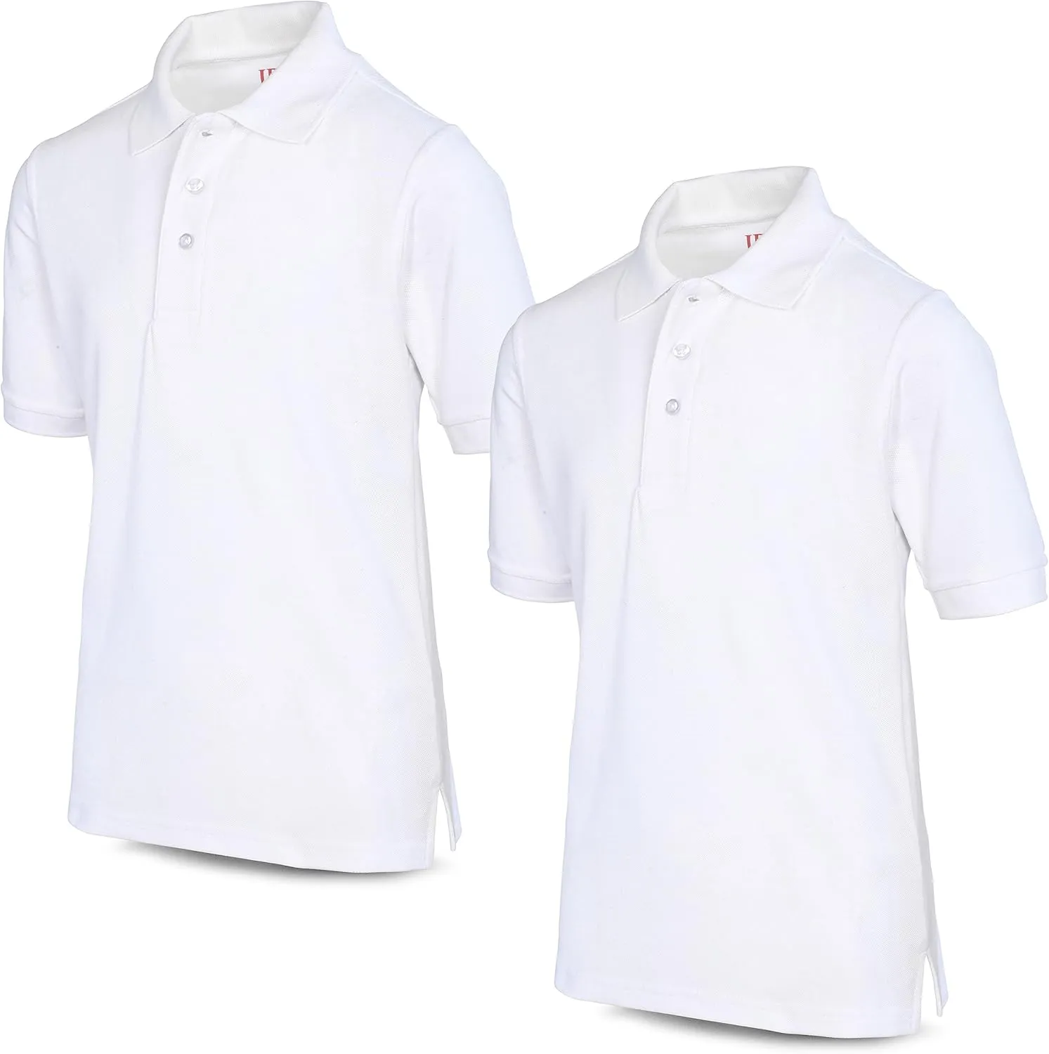 Ideal Uniform White Polo Shirt for Boys & Girls- Unisex Short Sleeve Performance Polo Shirt with Collar, School Uniform Shirt, White, Medium